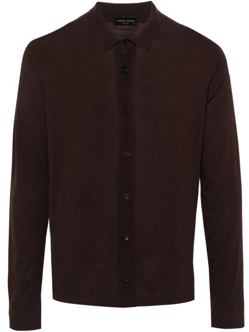 Roberto Collina fine-knit buttoned jumper - Brown von Roberto Collina