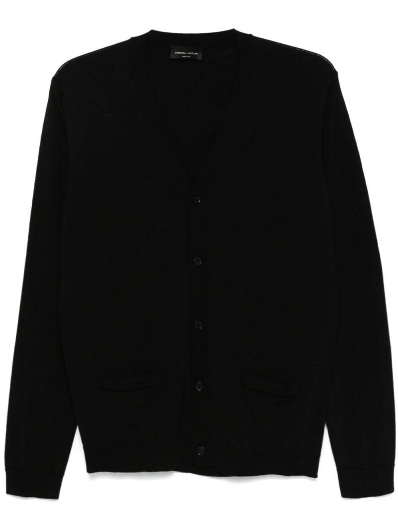 Roberto Collina fine-knit cardigan - Black von Roberto Collina