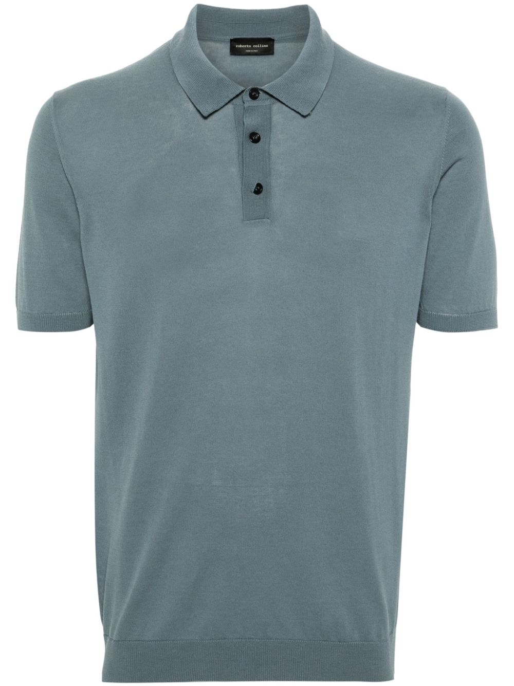 Roberto Collina fine-knit cotton polo shirt - Blue von Roberto Collina