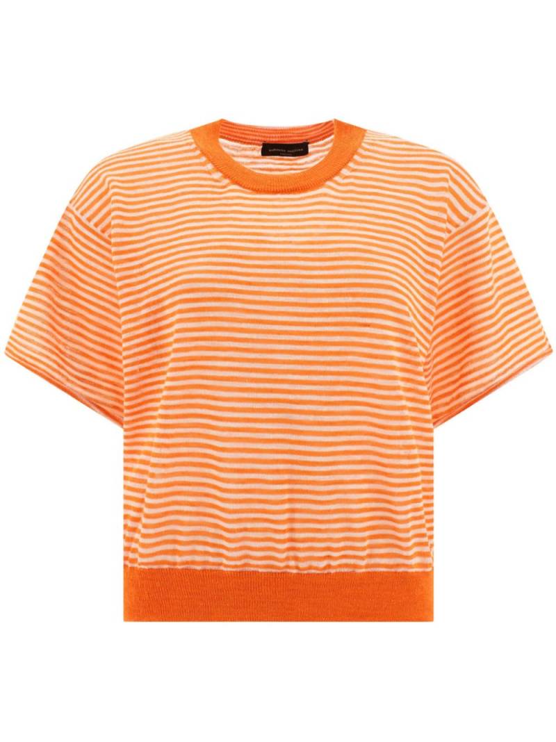 Roberto Collina fine-knit striped top - Orange von Roberto Collina