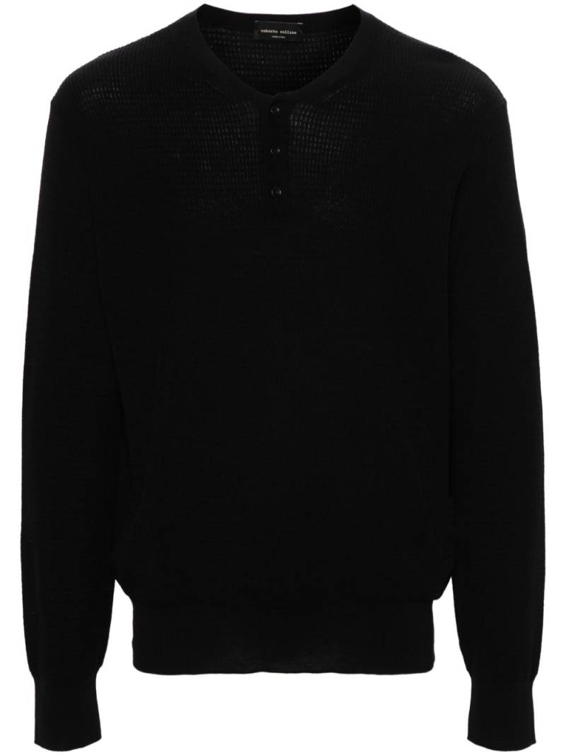 Roberto Collina fine-ribbed jumper - Black von Roberto Collina