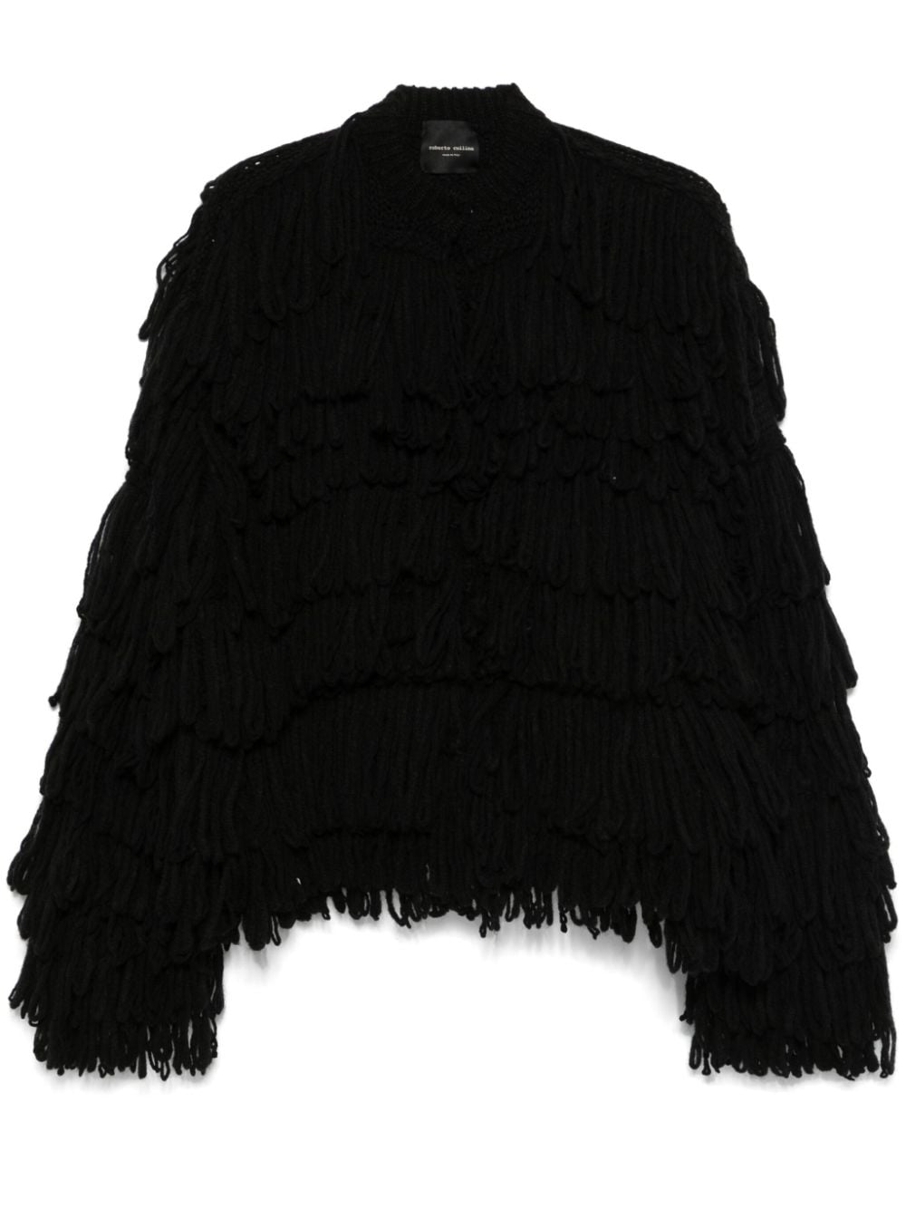 Roberto Collina fringed cardigan - Black von Roberto Collina