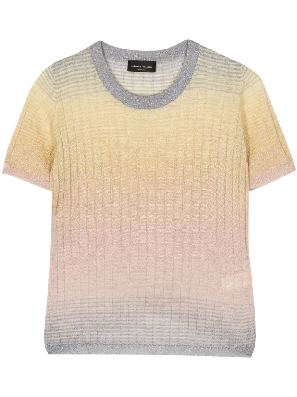 Roberto Collina gradient ribbed-knit T-shirt - Pink von Roberto Collina