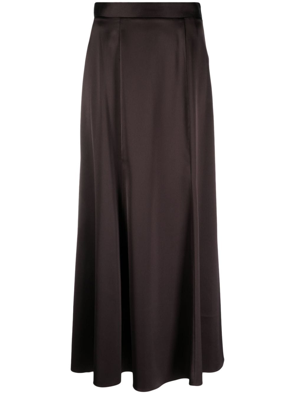 Roberto Collina high-waisted satin skirt - Brown von Roberto Collina