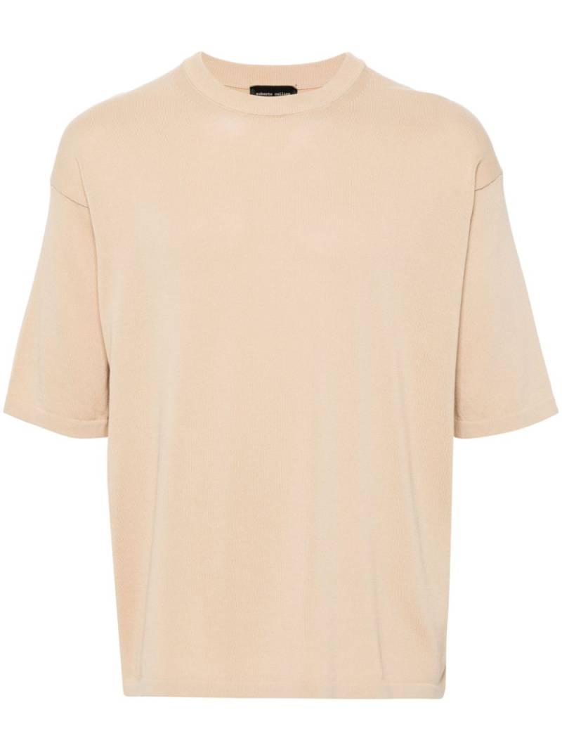 Roberto Collina knitted cotton T-shirt - Neutrals von Roberto Collina