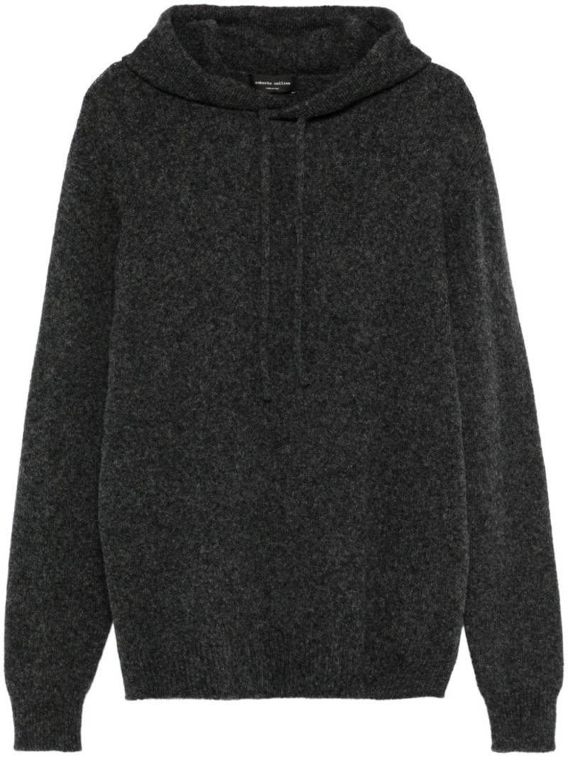 Roberto Collina knitted hoodie - Grey von Roberto Collina