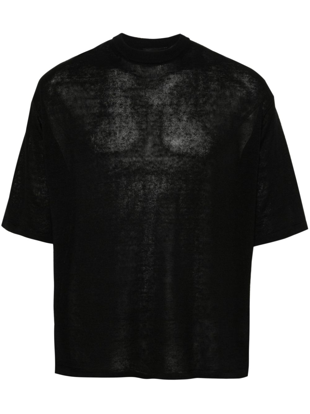 Roberto Collina knitted linen T-shirt - Black von Roberto Collina