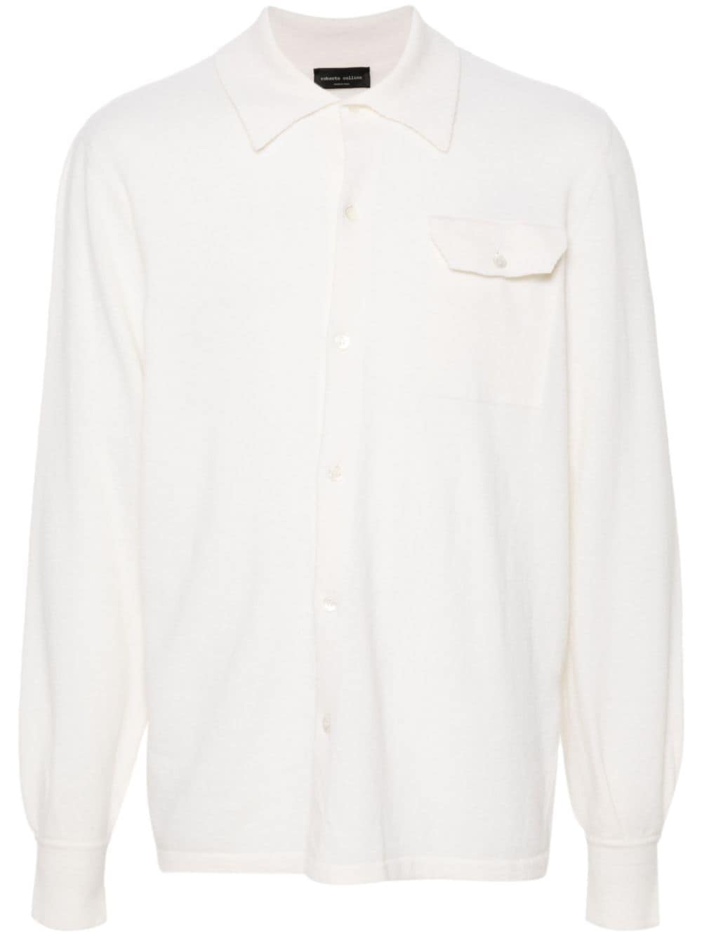 Roberto Collina knitted shirt-cardigan - White von Roberto Collina