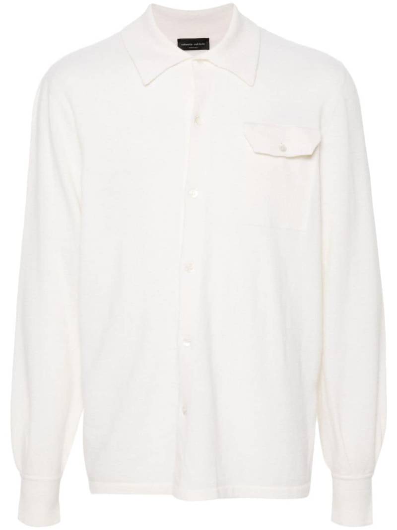 Roberto Collina knitted shirt-cardigan - White von Roberto Collina