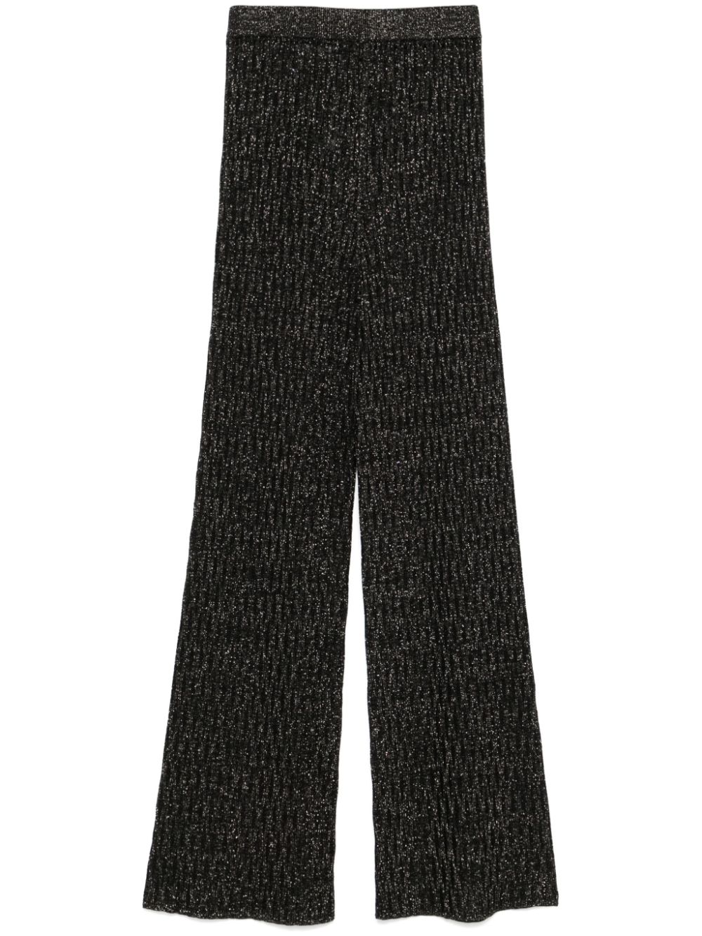 Roberto Collina lamé trousers - Black von Roberto Collina