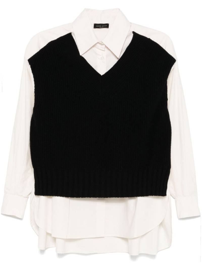 Roberto Collina layered shirt - Black von Roberto Collina