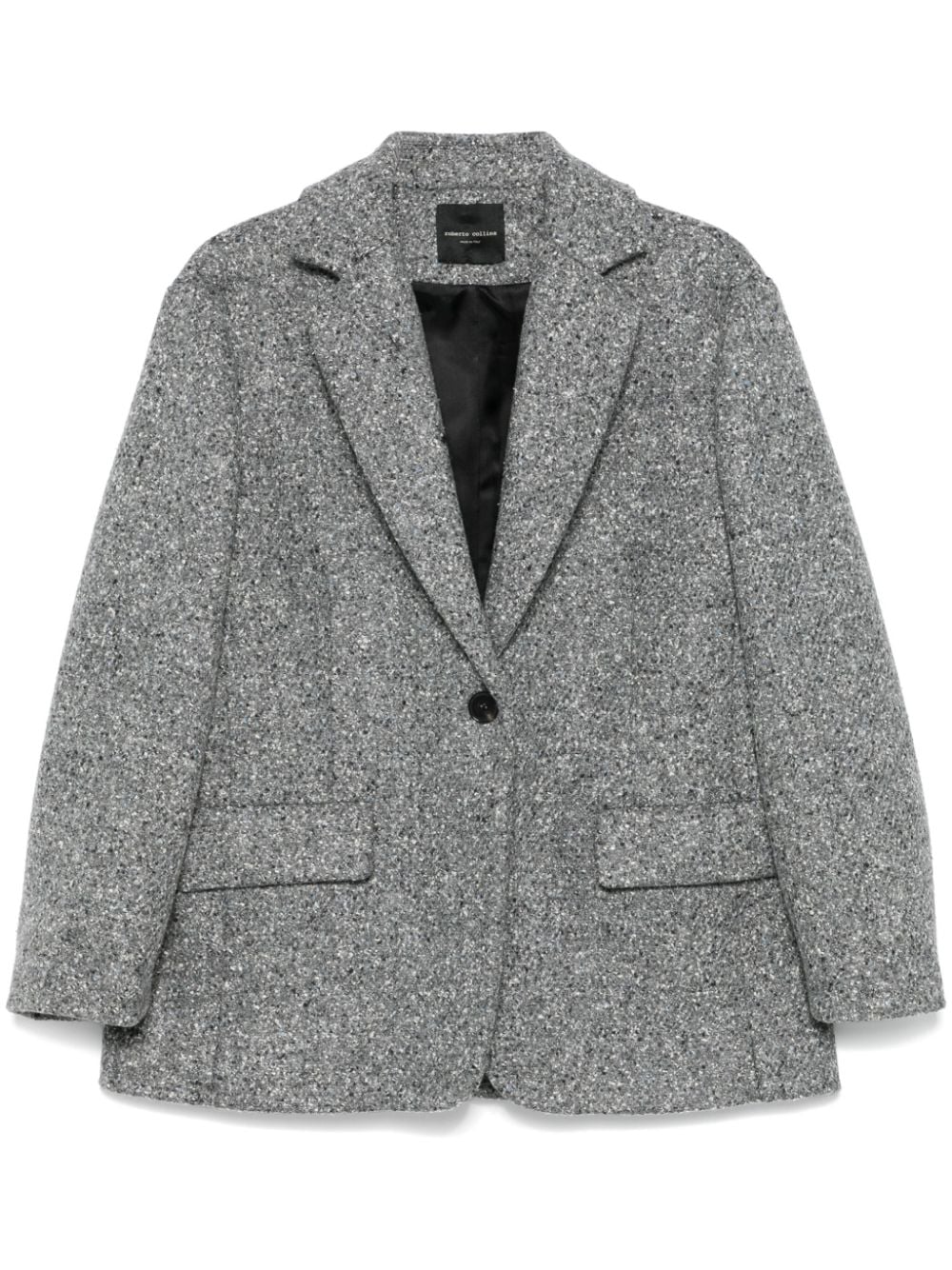 Roberto Collina mélange-effect blazer - Grey von Roberto Collina