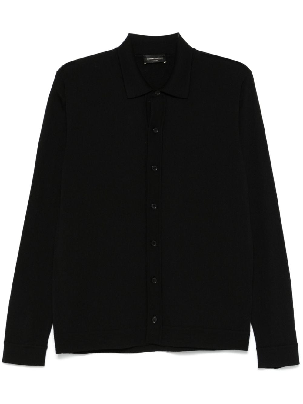 Roberto Collina merino polo shirt - Black von Roberto Collina