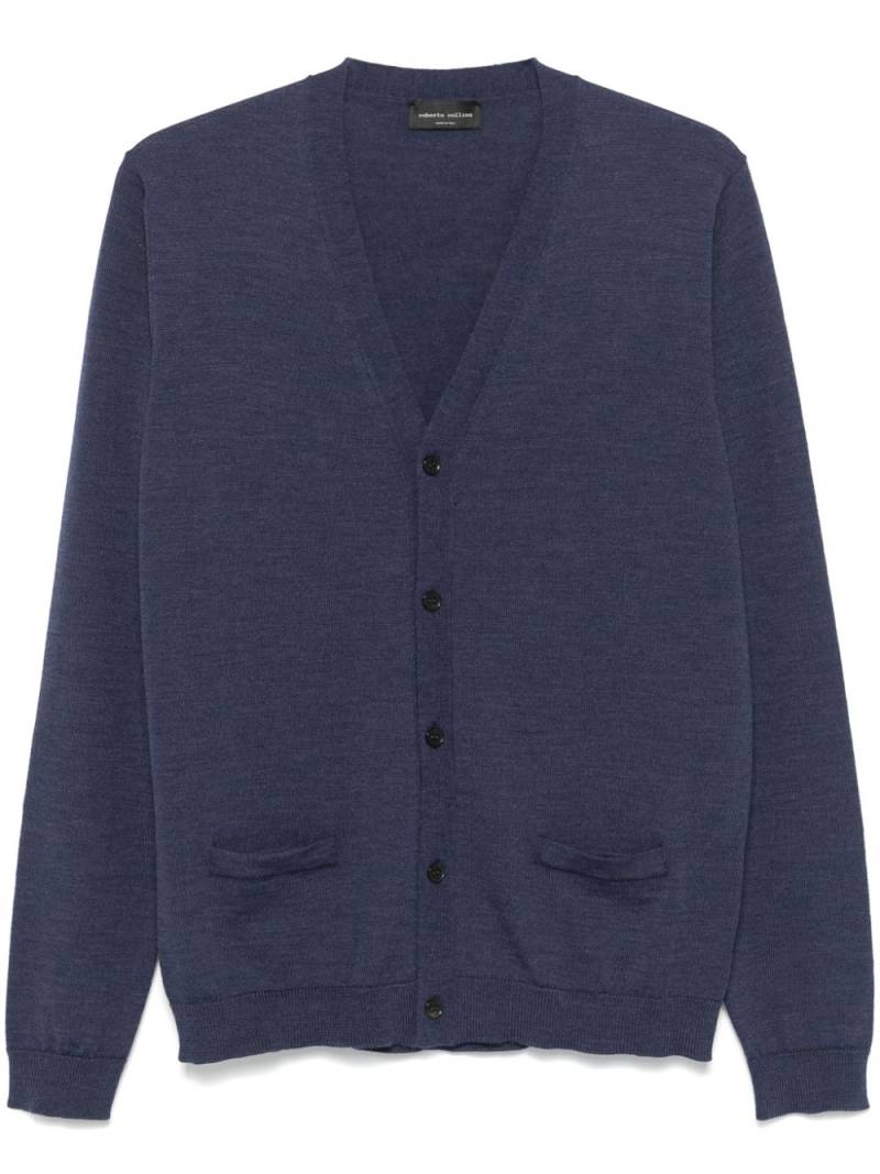 Roberto Collina merino-wool cardigan - Blue von Roberto Collina