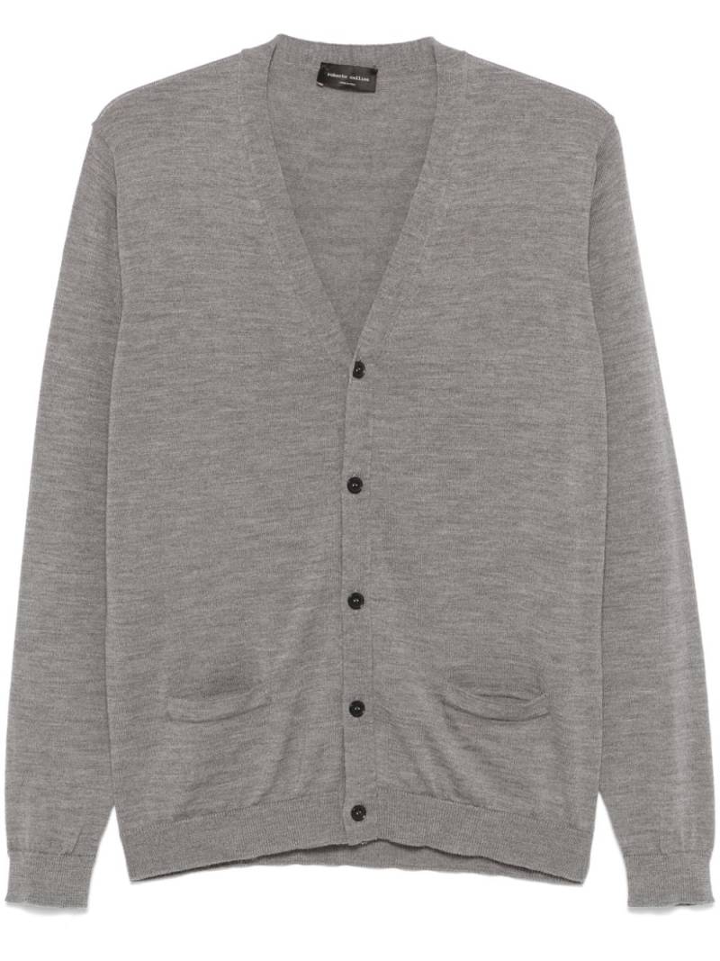 Roberto Collina merino wool cardigan - Grey von Roberto Collina