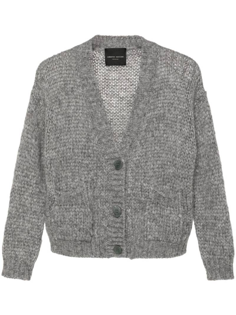 Roberto Collina open-knit cardigan - Grey von Roberto Collina