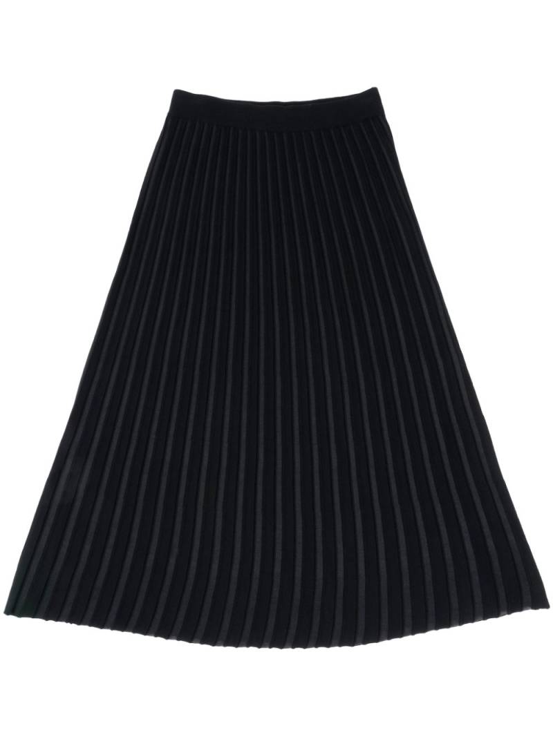 Roberto Collina plissé midi skirt - Black von Roberto Collina