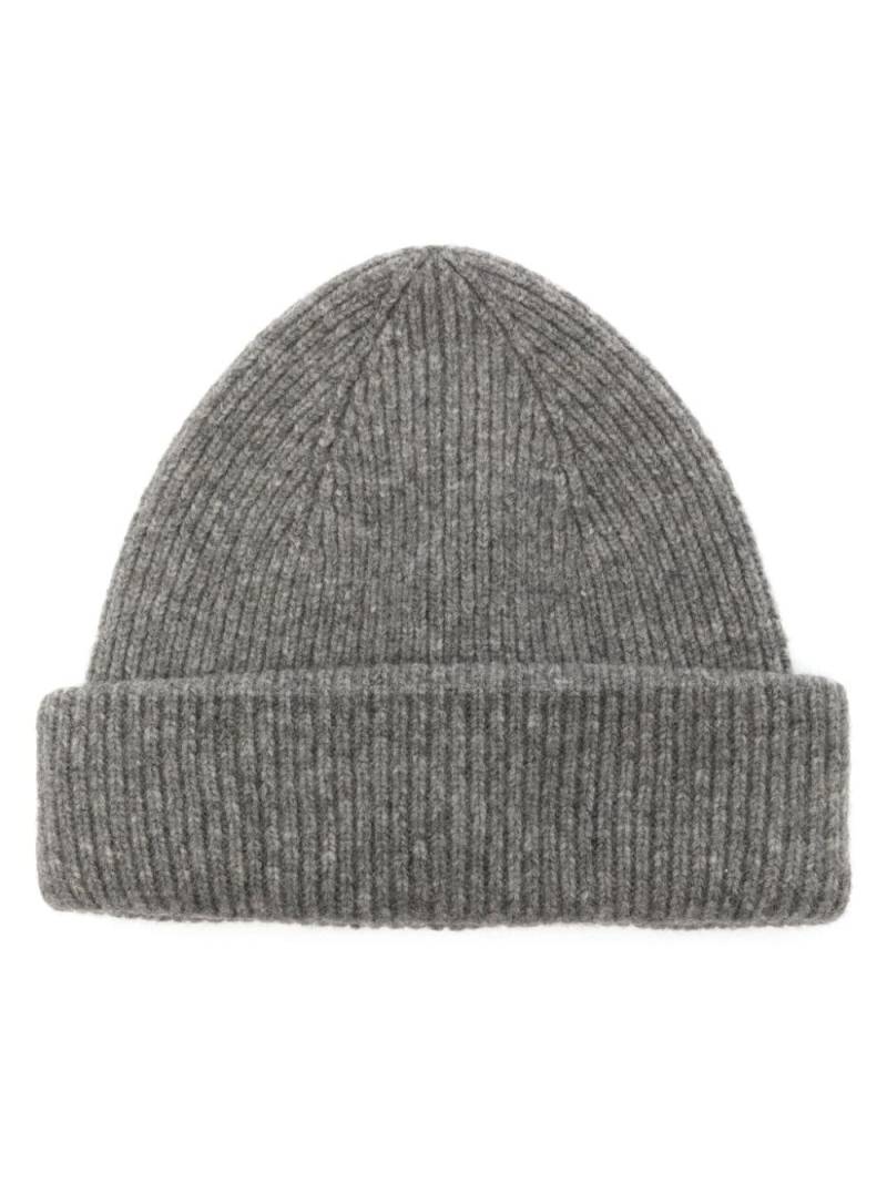 Roberto Collina ribbed beanie - Grey von Roberto Collina