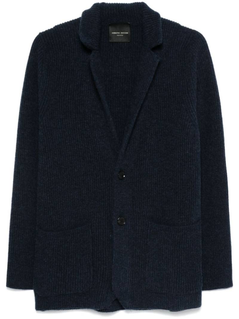 Roberto Collina ribbed-knit blazer - Blue von Roberto Collina