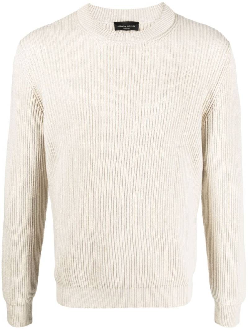 Roberto Collina ribbed-knit merino jumper - Neutrals von Roberto Collina