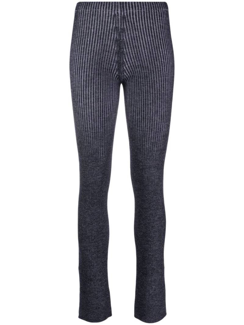 Roberto Collina ribbed-knit merino trousers - Black von Roberto Collina