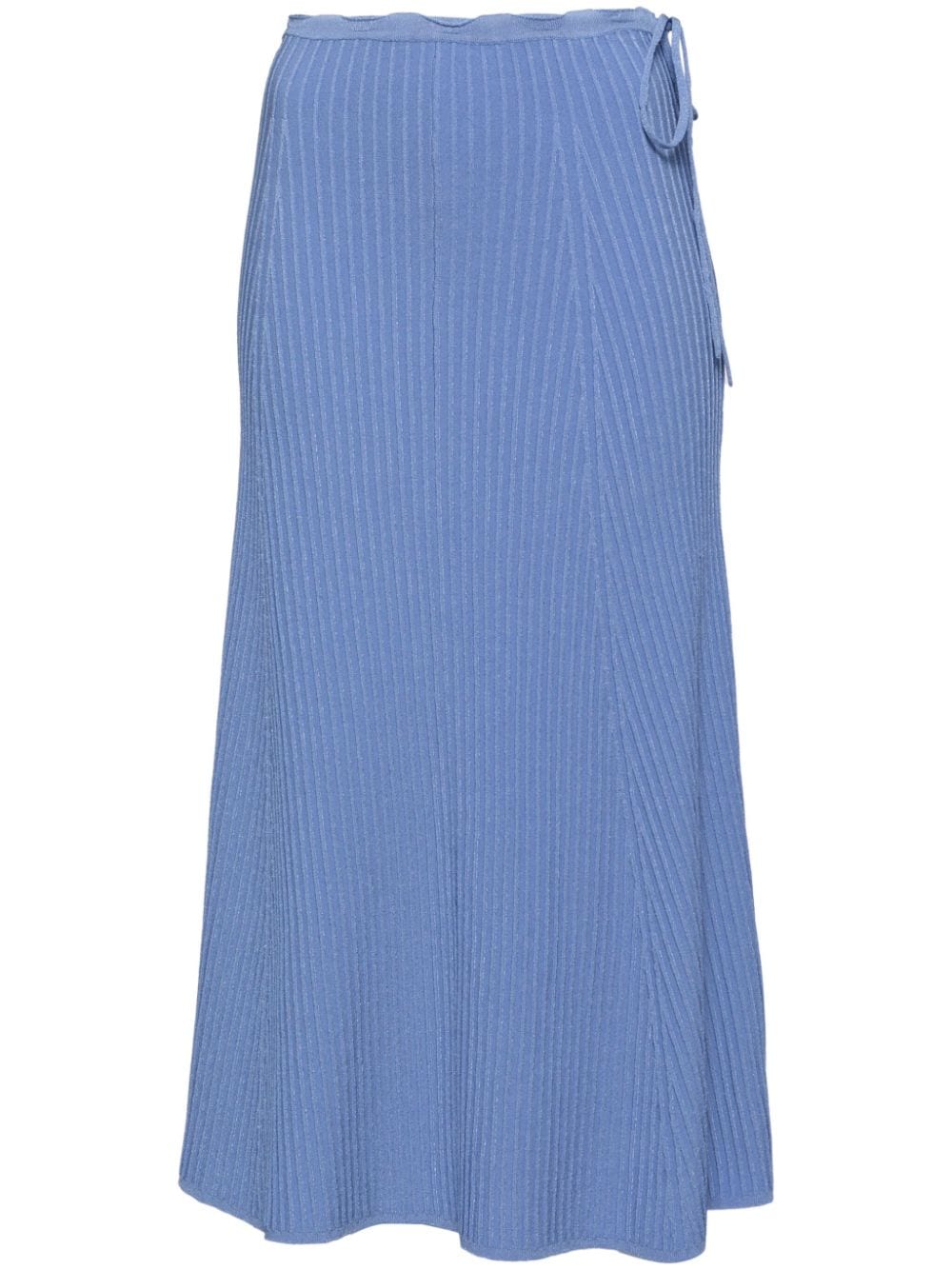 Roberto Collina ribbed midi skirt - Blue von Roberto Collina