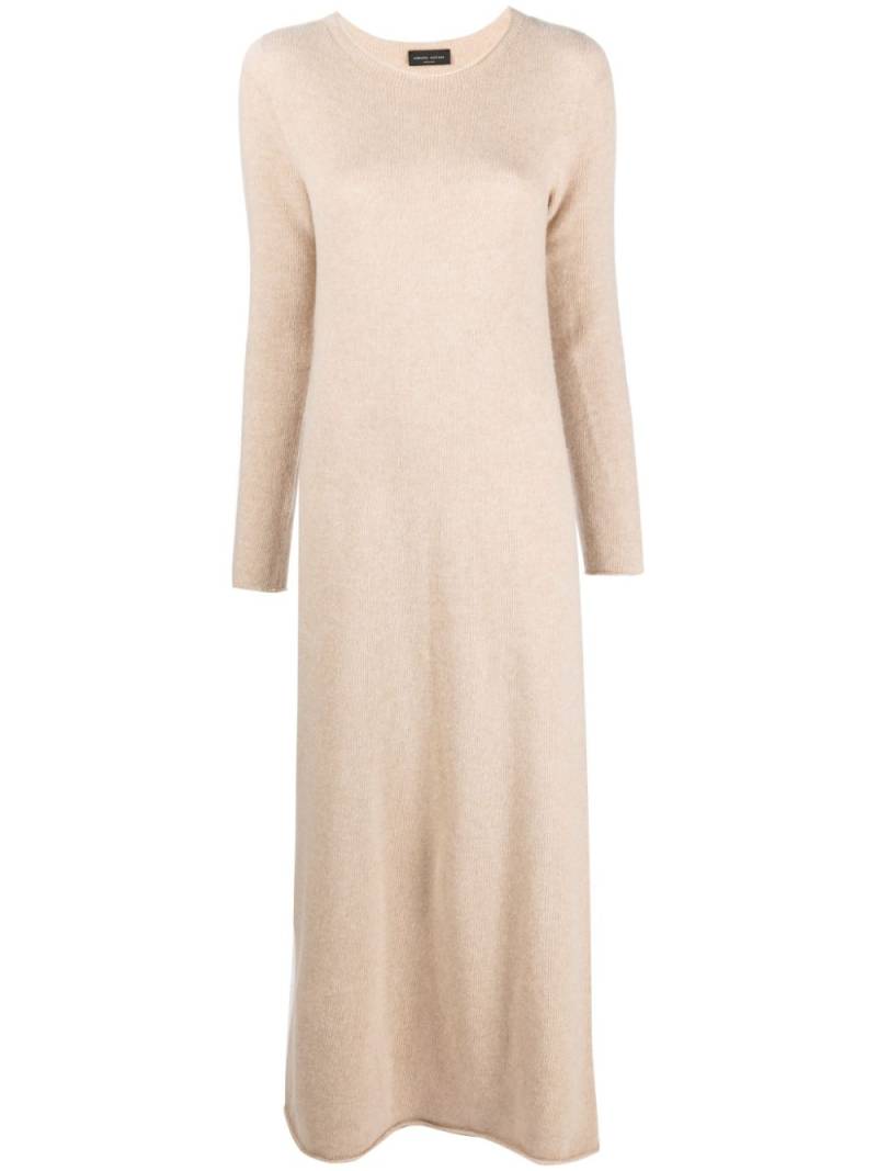 Roberto Collina round-neck knitted long dress - Neutrals von Roberto Collina