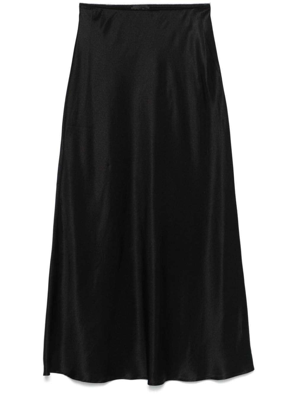 Roberto Collina satin midi skirt - Black von Roberto Collina