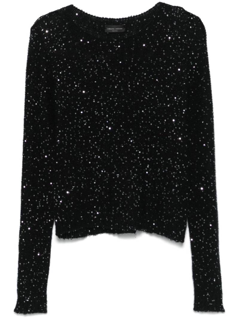 Roberto Collina sequinned sweater - Black von Roberto Collina