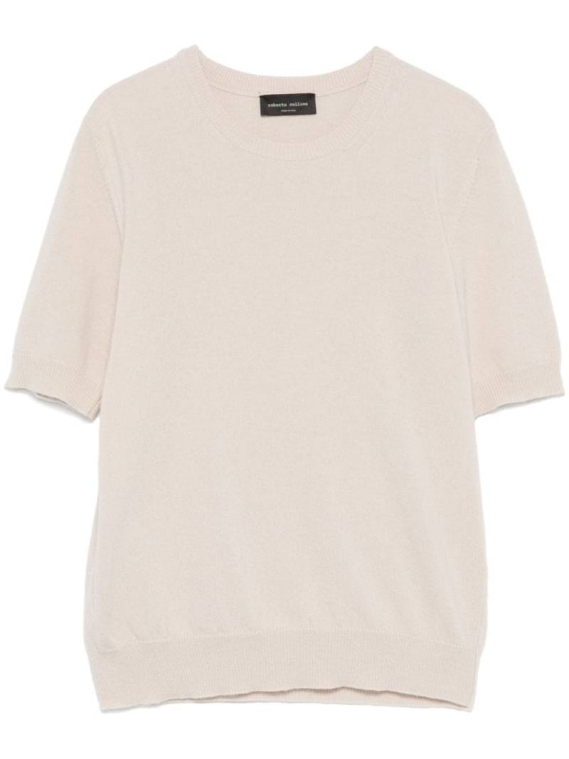 Roberto Collina short-sleeve knitted top - Neutrals von Roberto Collina