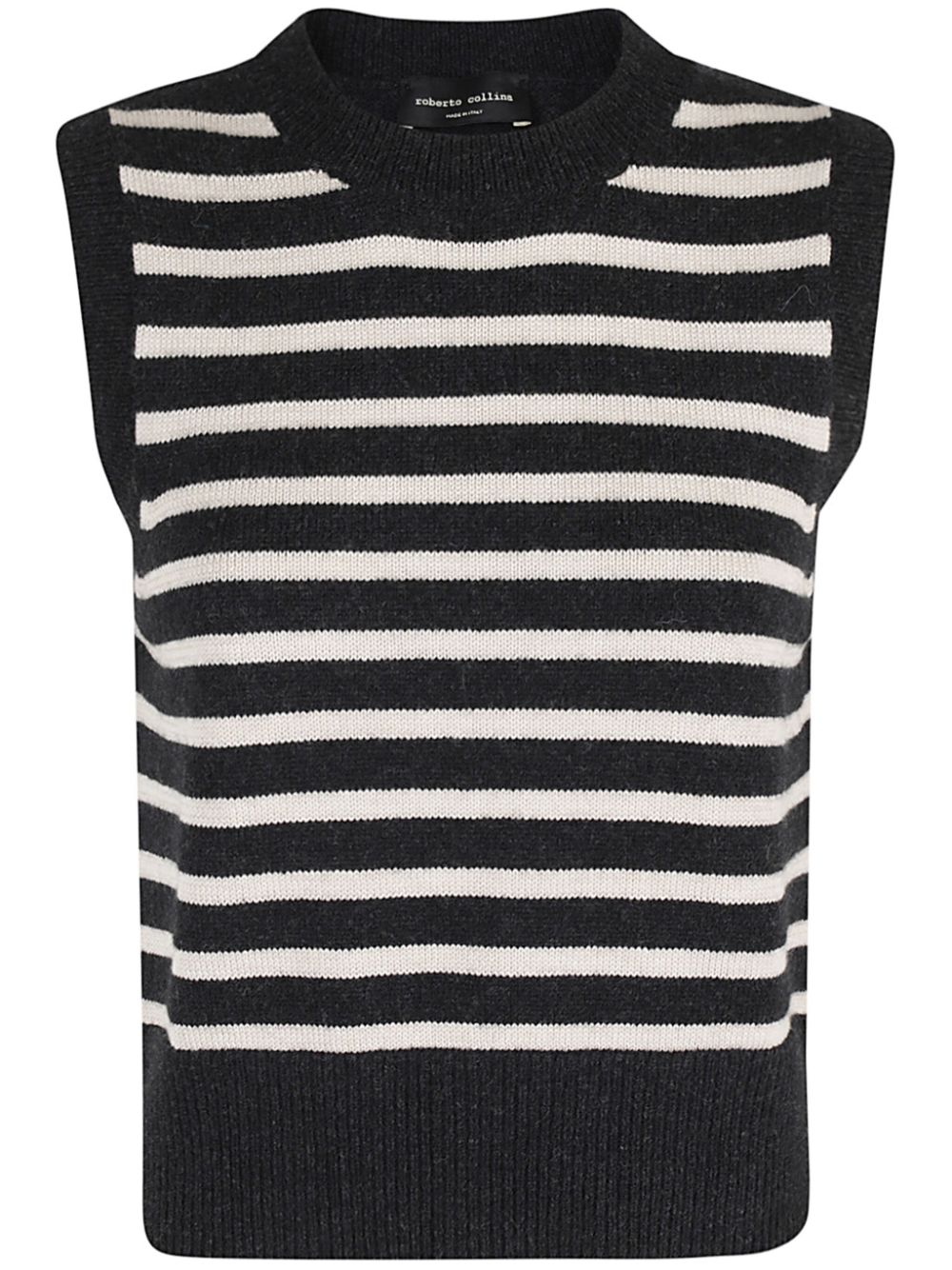 Roberto Collina striped knitted vest - Black von Roberto Collina