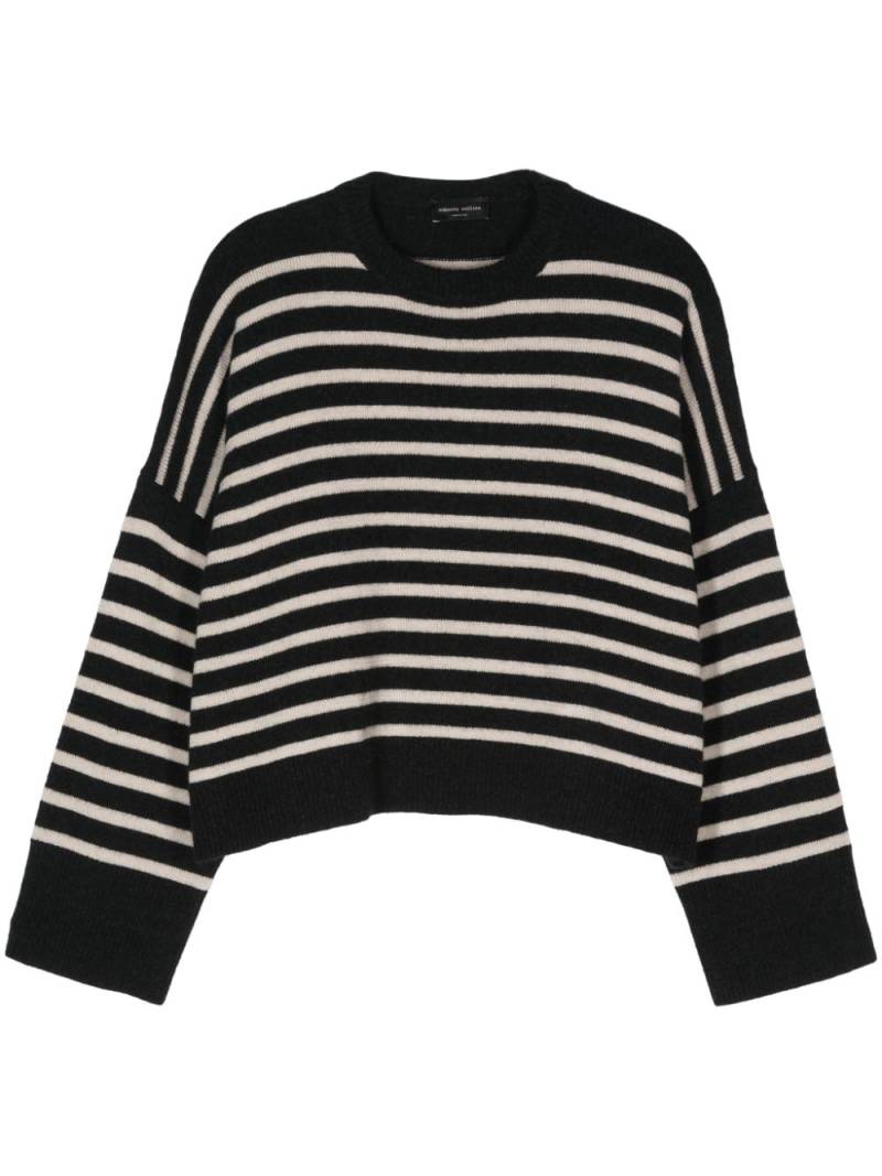 Roberto Collina striped sweater - Black von Roberto Collina