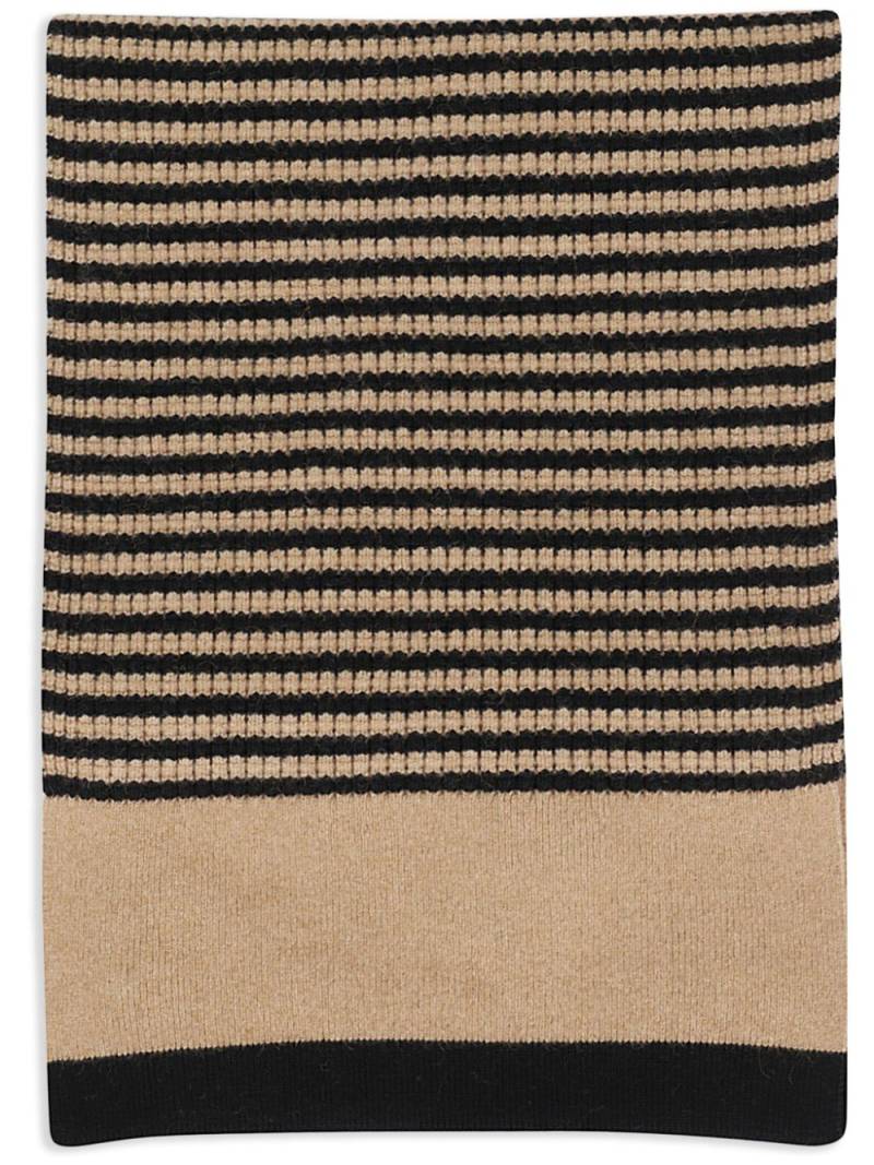 Roberto Collina striped wool scarf - Brown von Roberto Collina