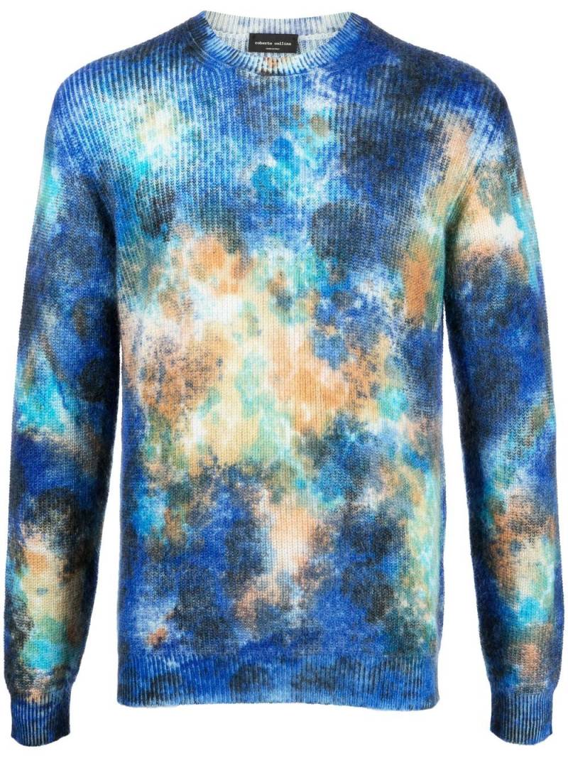 Roberto Collina tie-dye effect jumper - Blue von Roberto Collina