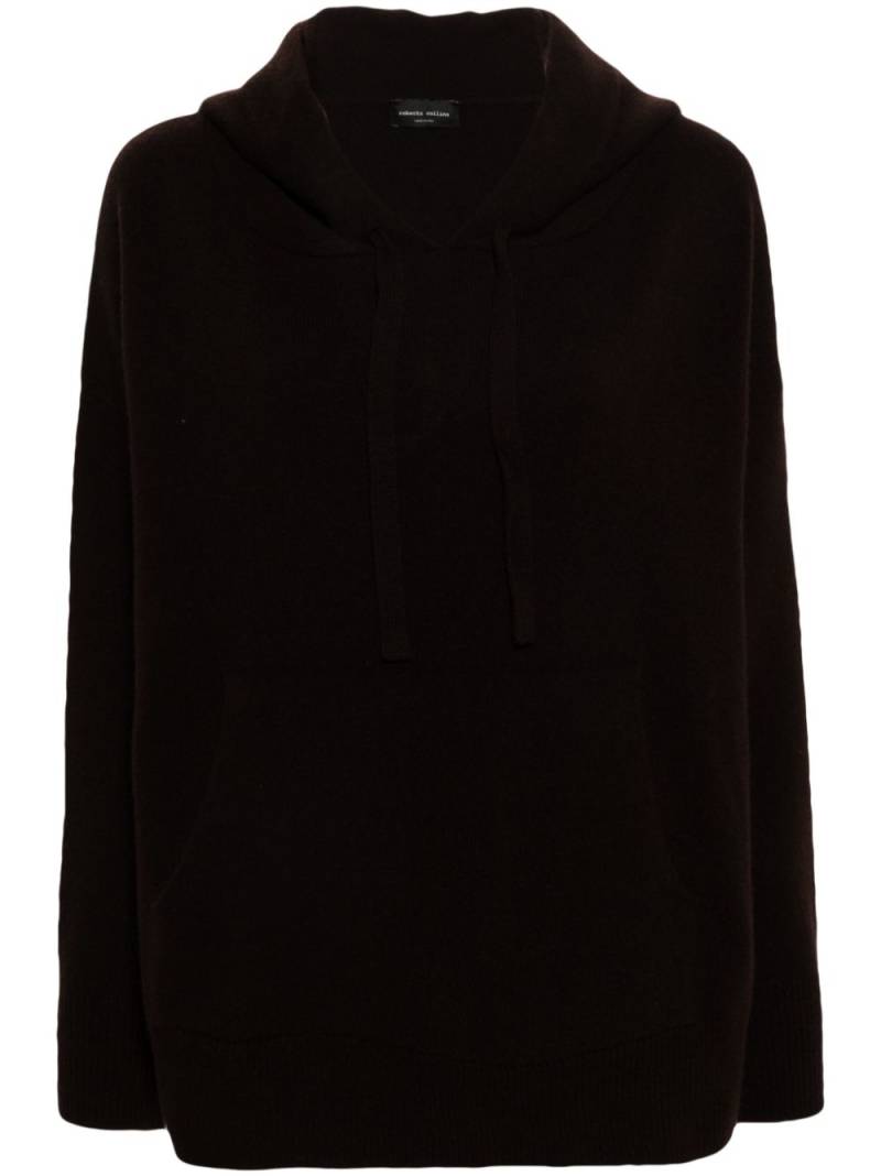 Roberto Collina wool slouch hoodie - Brown von Roberto Collina