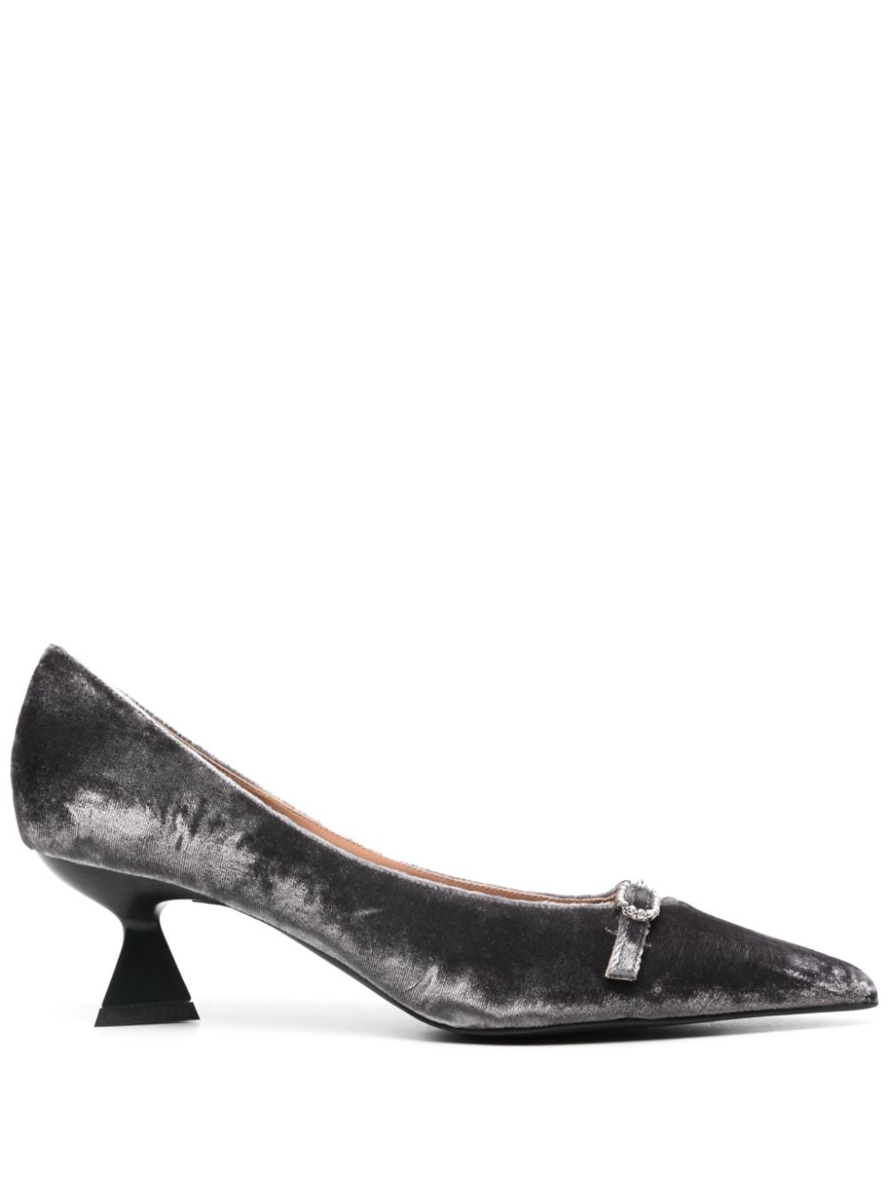 Roberto Festa 50mm crushed-velvet pumps - Grey von Roberto Festa