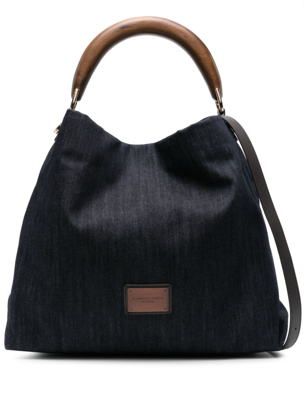 Roberto Festa Bianca denim tote bag - Blue von Roberto Festa