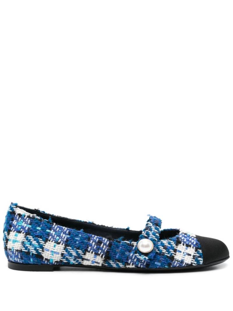 Roberto Festa Divy tweed ballerina shoes - Blue von Roberto Festa