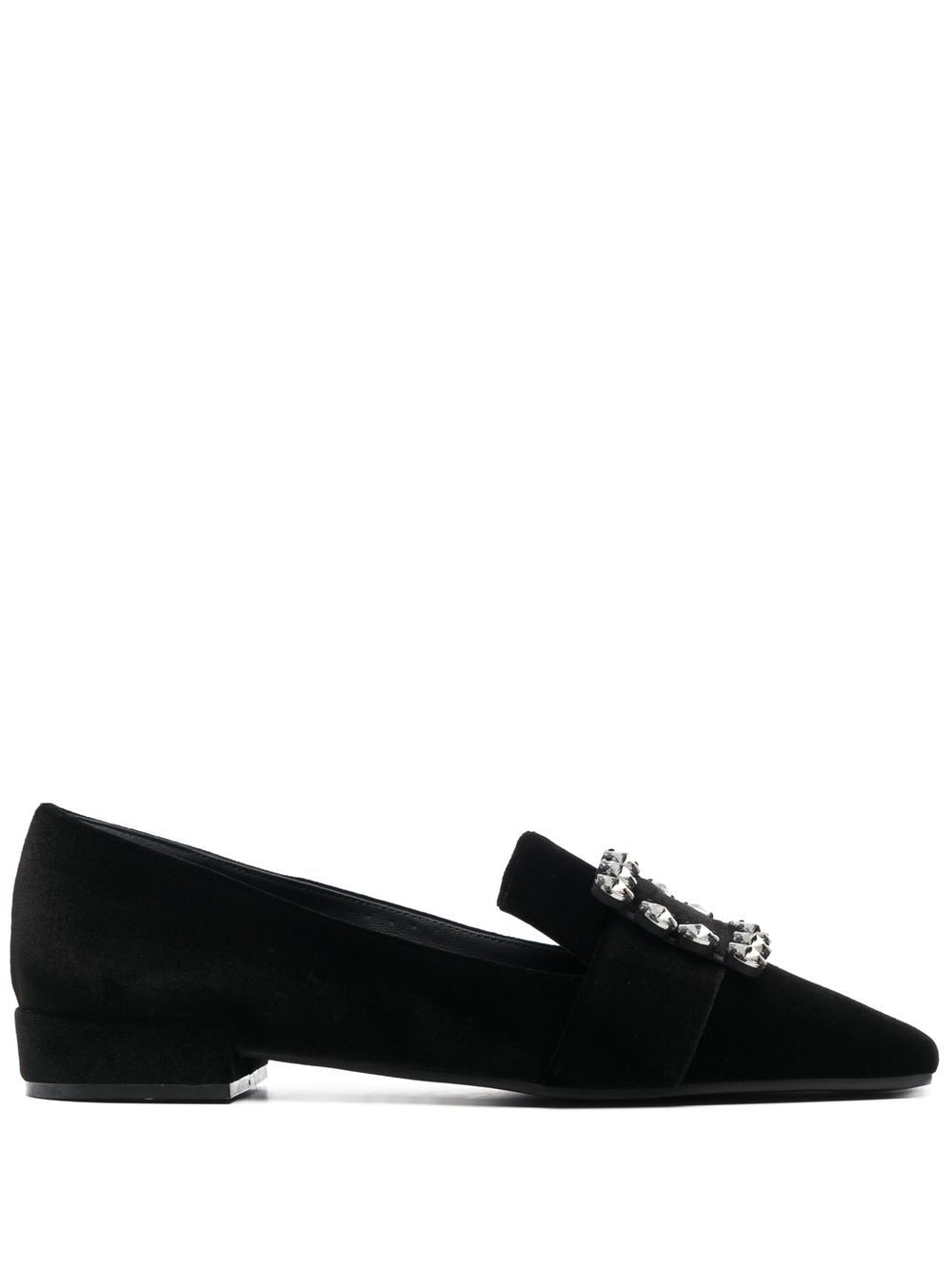 Roberto Festa Felis buckle-detail 10mm suede loafers - Black von Roberto Festa