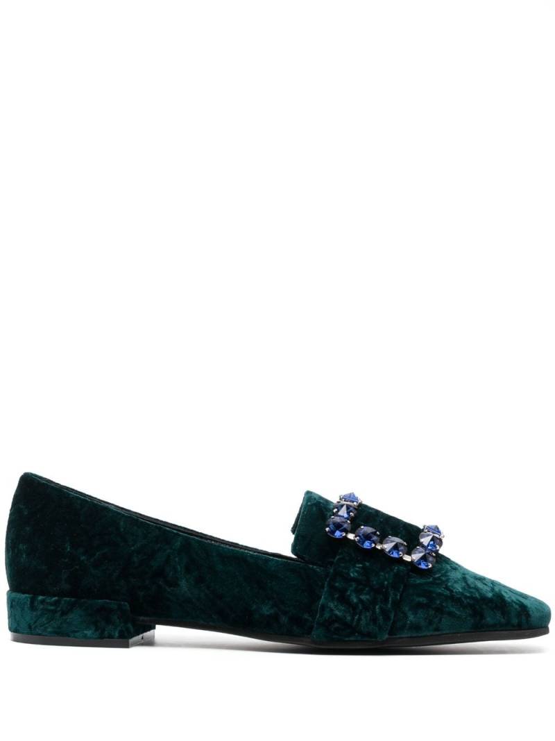 Roberto Festa Felisa slip-on velvet loafers - Green von Roberto Festa