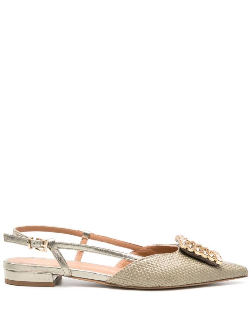 Roberto Festa Lavanda crystal-buckle ballerina shoes - Neutrals von Roberto Festa