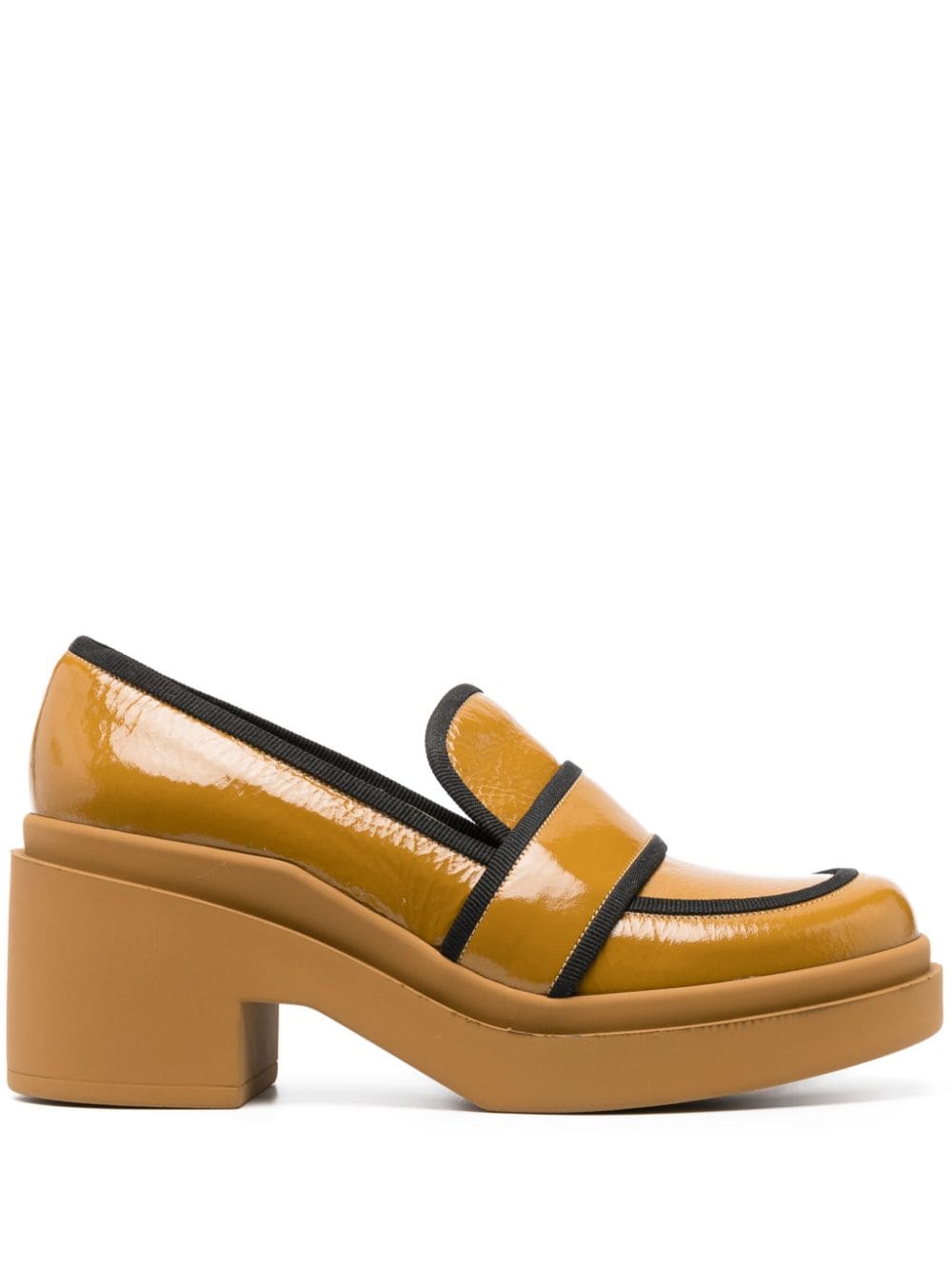 Roberto Festa Percy 70mm block-heel loafers - Yellow von Roberto Festa