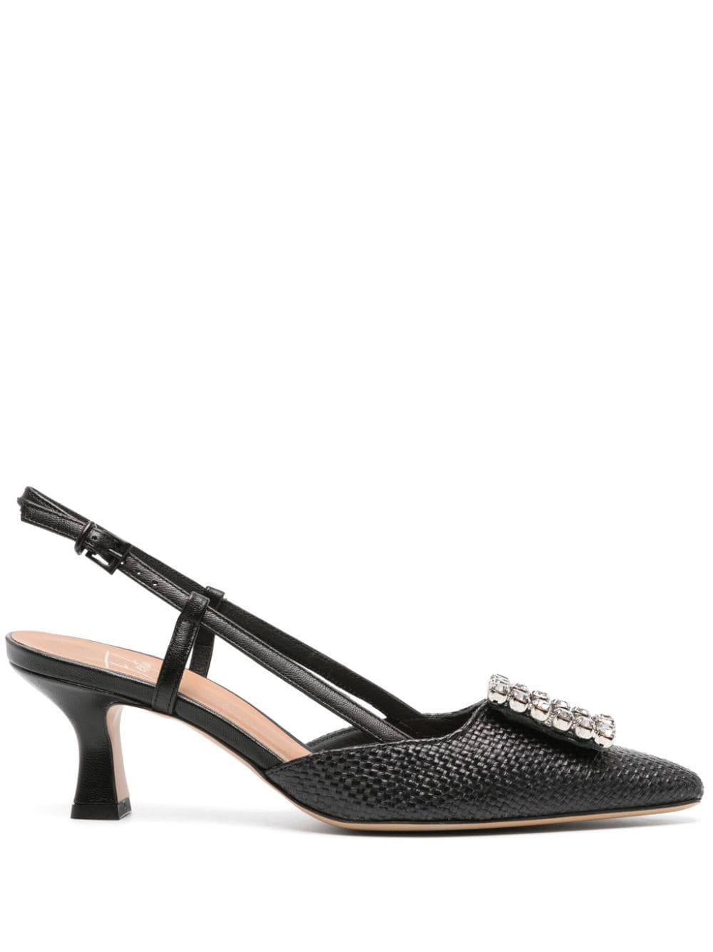 Roberto Festa Stefi 60mm crystal-embellished slingback pumps - Black von Roberto Festa