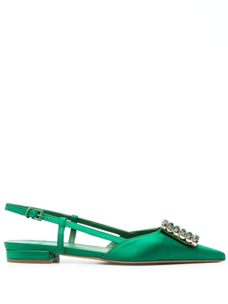 Roberto Festa crystal-embellished pointed pumps - Green von Roberto Festa