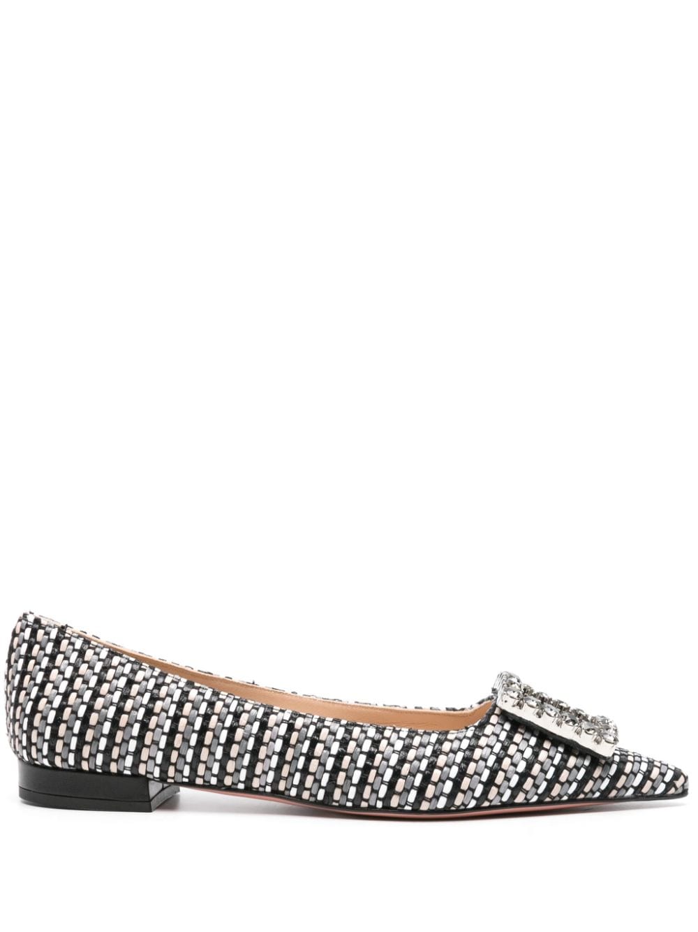 Roberto Festa pointed-toe woven ballerina shoes - Black von Roberto Festa