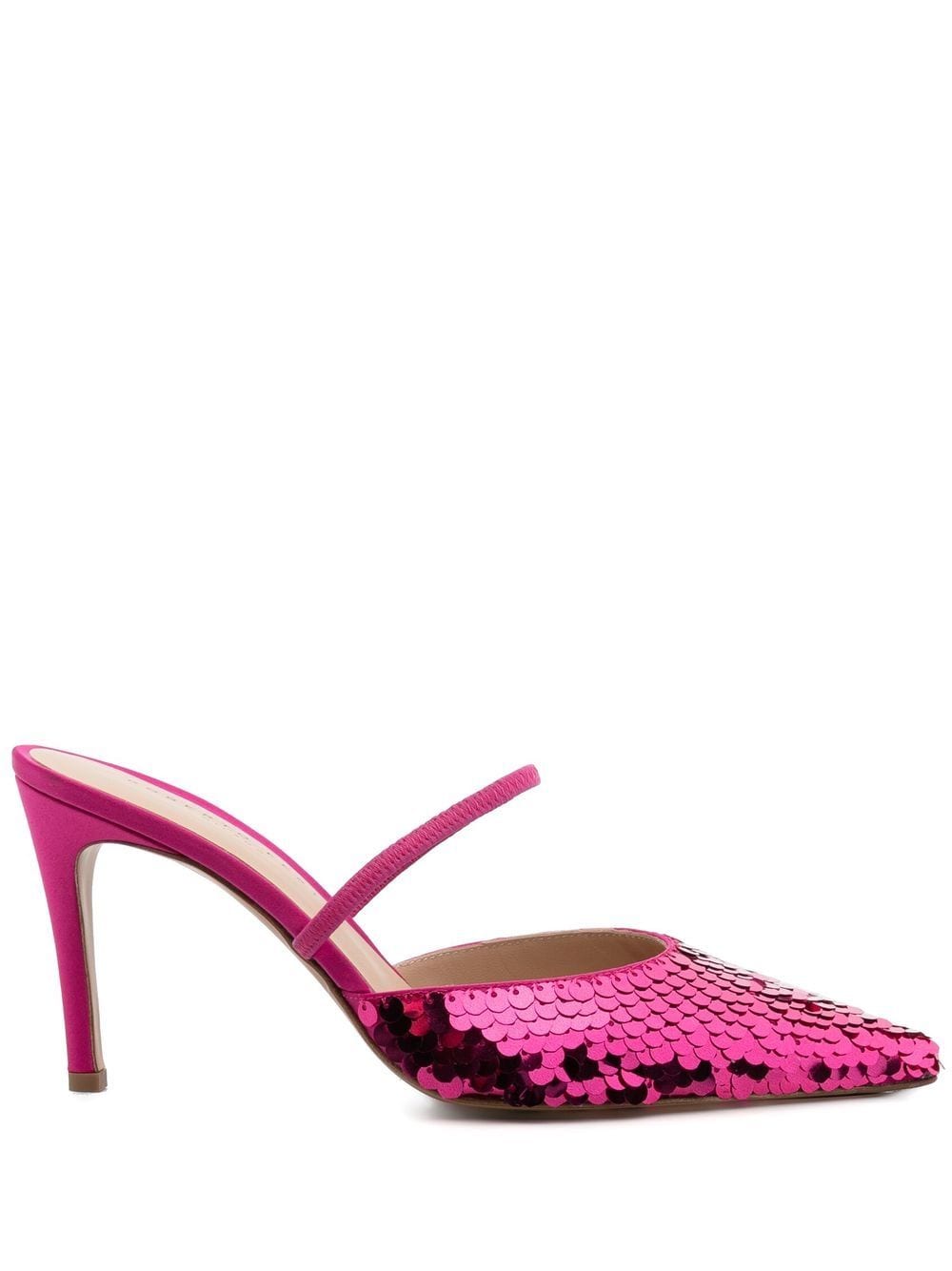 Roberto Festa sequin pointed 90mm mules - Pink von Roberto Festa