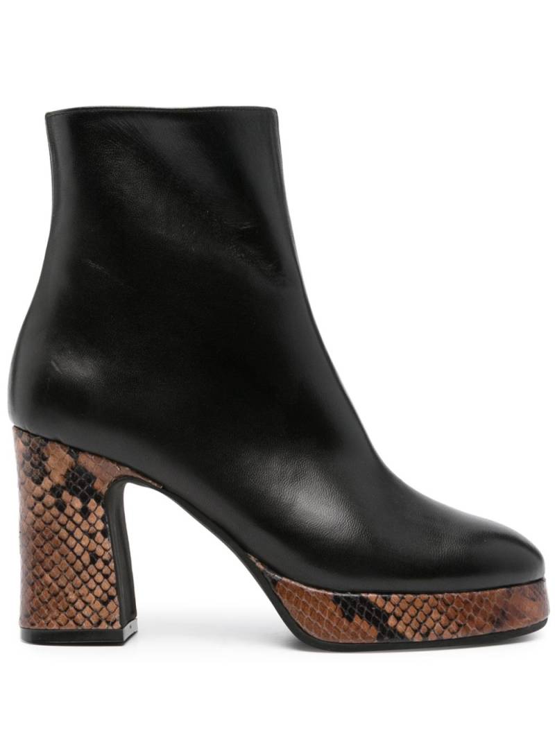 Roberto Festa snakeskin-effect leather ankle boots - Black von Roberto Festa