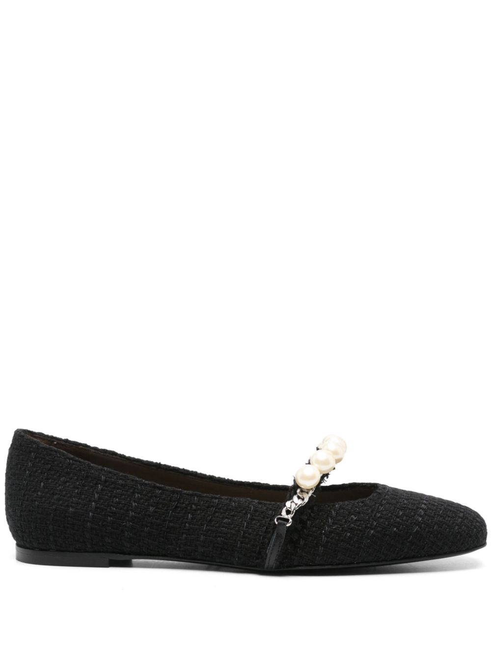 Roberto Festa tweed ballerina shoes - Black von Roberto Festa