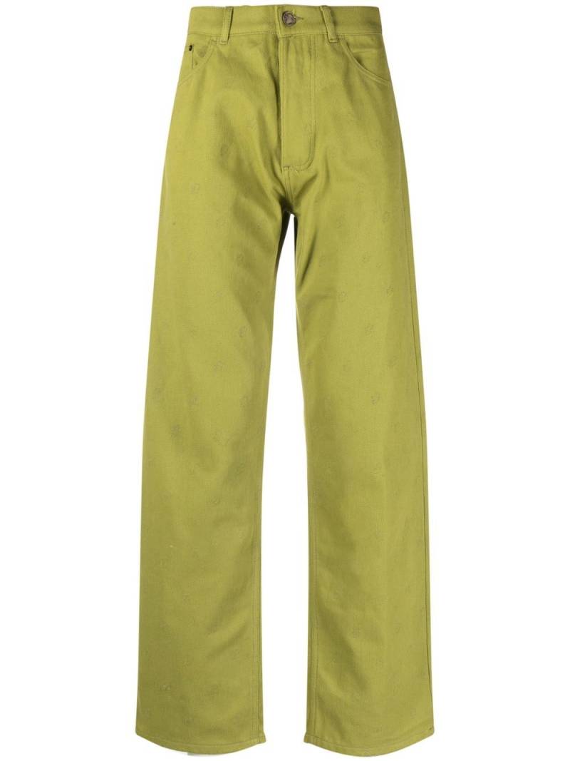 Robyn Lynch embroidered Eire-motif jeans - Green von Robyn Lynch