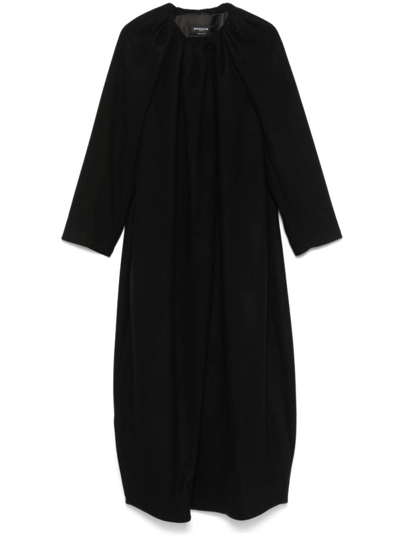 Rochas gathered-neck coat - Black von Rochas